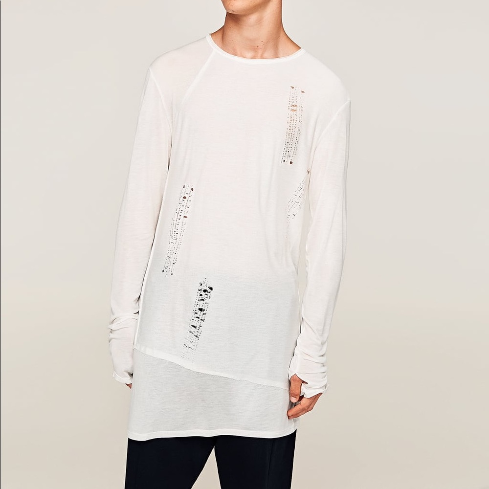 Zara Man RIPPED T-shirt